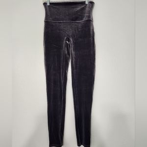 SPANX Charcoal Velvet High Waisted Leggings